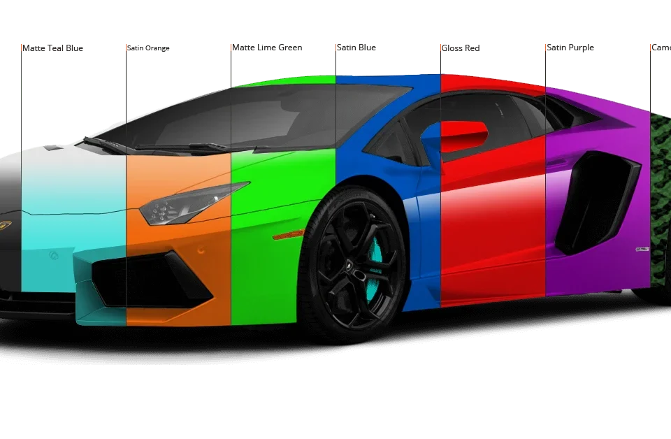 what colors can you wrap a car