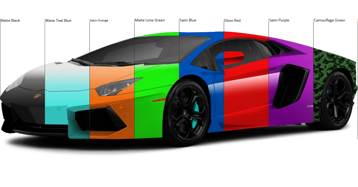 what colors can you wrap a car